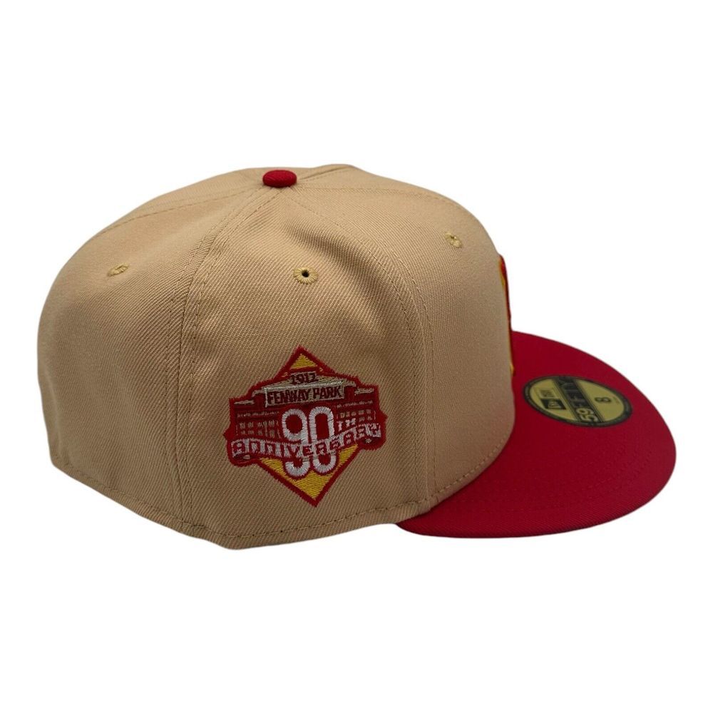 New Era 59Fifty Boston Red Sox Candied Pecan Hat 8 Fenway‎ Park 90th Anniversary - Picture 4 of 9
